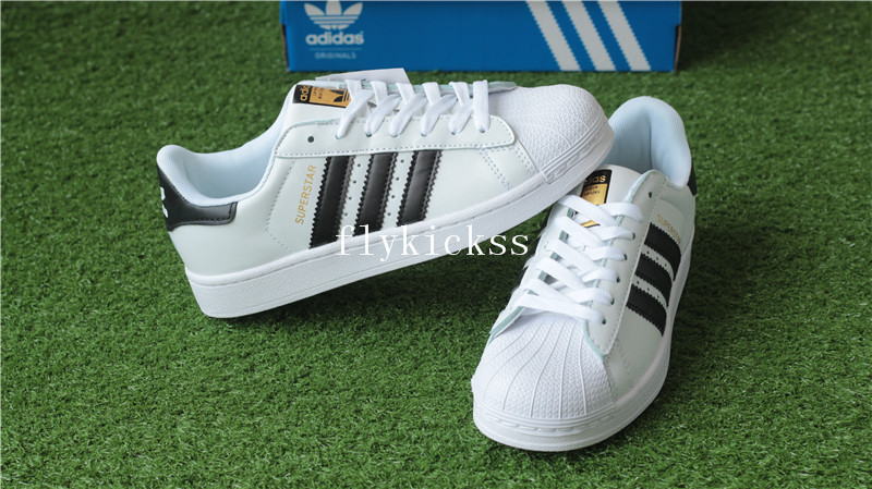 Adidas Superstar White Black Stripes C77124